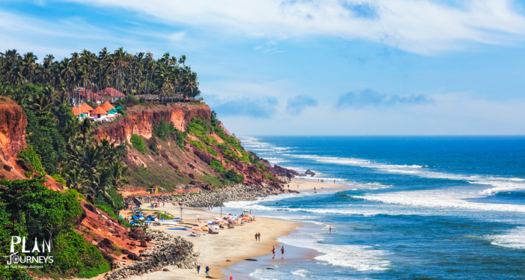 Varkala beach - one of the top tourist attractions of Kerala